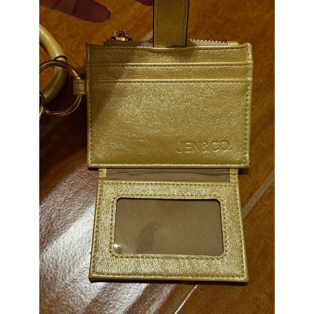 Jen & Co Gold Wristlet Wallet Card Holder With Keyring - Picture 6 of 7